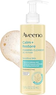 Aveeno Calm + Restore Foaming Cleanser, Fragrance-Free, 7.8 fl. oz