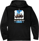 Just a Girl who loves Emus Emu Performance Hoodie