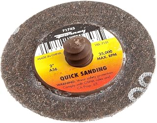 Forney 71743 2-Inch Aluminum Oxide Quick Change Sanding Disc, 36-Grit