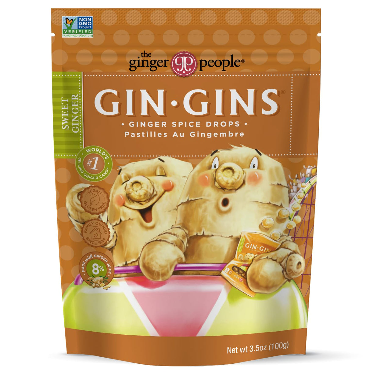 The Ginger People Spice-Drops / 3.5oz (Pack of 1) / Spice Drops Ginger Candy