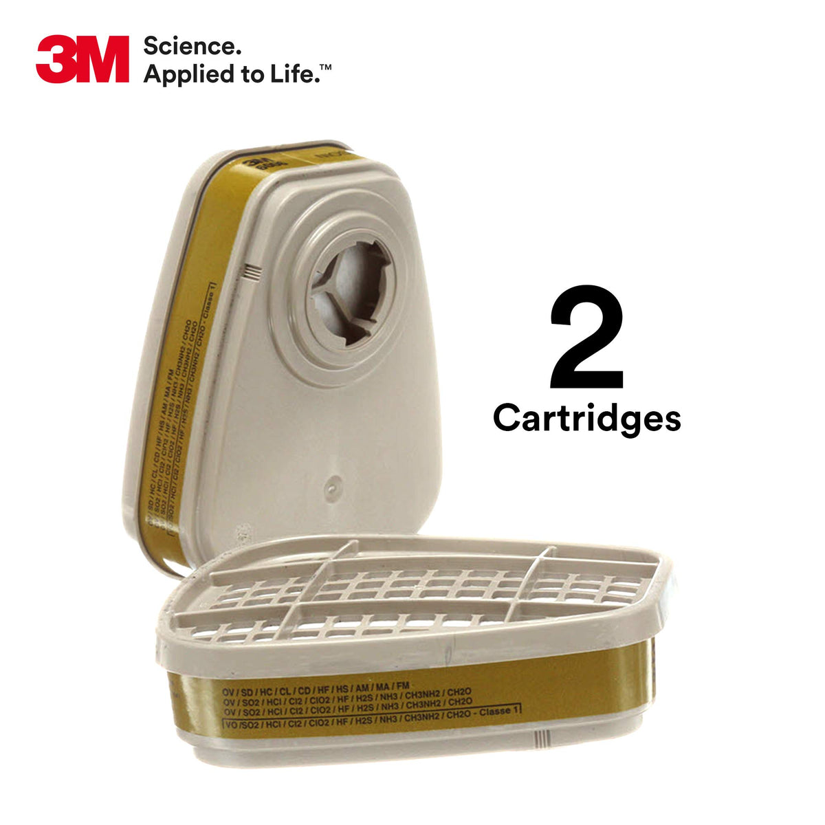 Respirator Cartridge by 3M – 6006, Metal, Olive, Model 6006