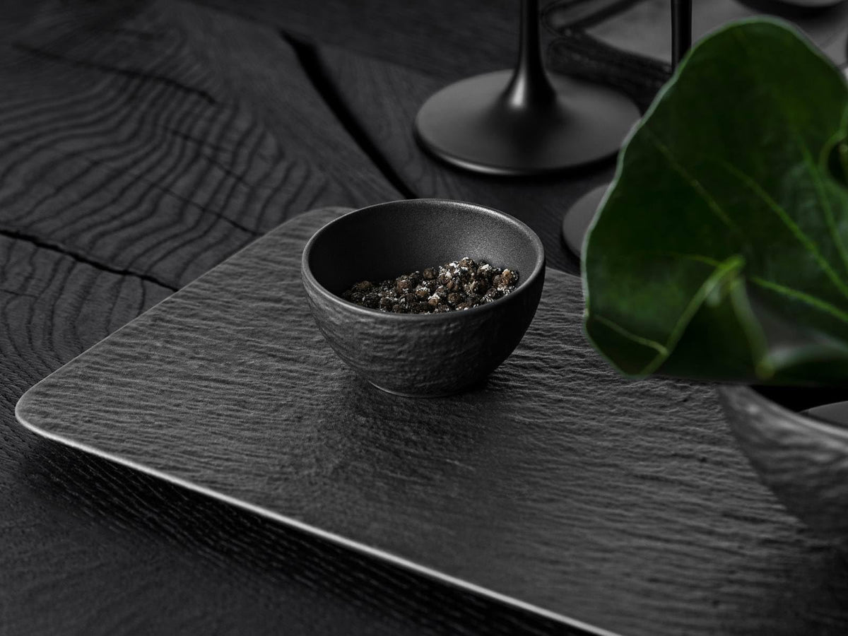 Manufacture Rock by Villeroy & Boch – 8X8X4CM, 105 milliliters, Porcelain, Black, Model 10-4239-3932