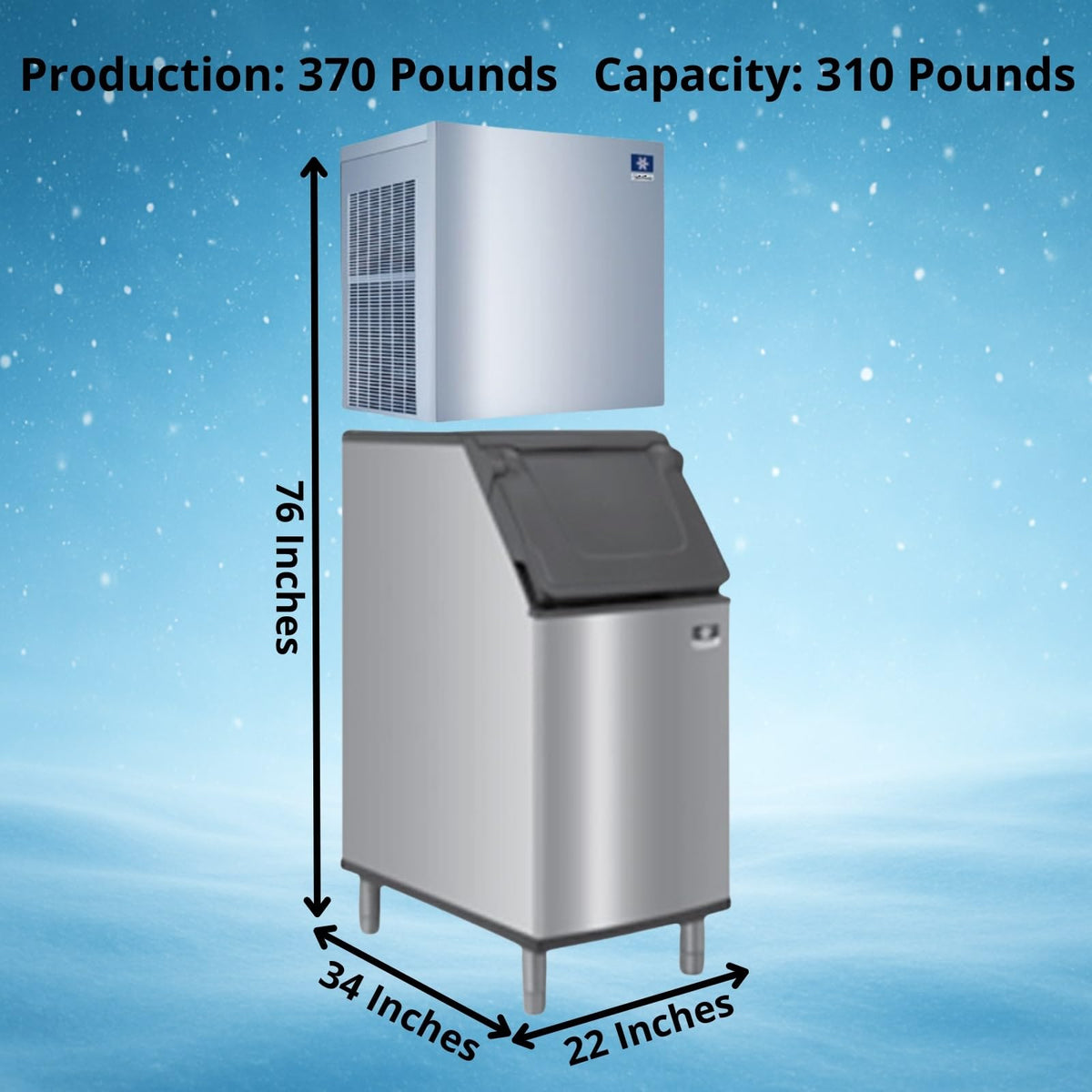 Manitowoc 383 lb. Ice Bin / 730 lb/day / 383.0 pounds Ice Machines