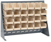 QUANTUM STORAGE SYSTEMS Ivory / 21" H x 28" W x 8" D / 6" L x 5" W x 3" H 24 Ultra Ivory Bins Storage Racks