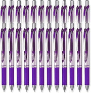 Pentel EnerGel XM BL77 - Retractable Liquid Gel Ink Pen - 0.7mm - 54% Recycled - Violet - Set of 24