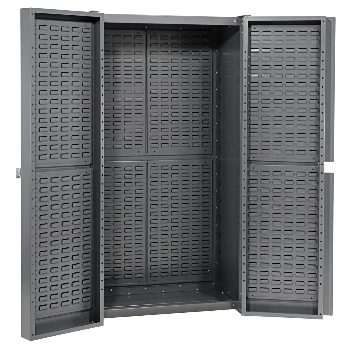 Deep Door Bin Cabinet by Global Industrial – 38 inches x 24 inches x 72 inches, 16 Gauge Steel, Blue, Model 662147BL