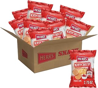 HERR'S Potato Chips, Ketchup Flavored, 2.75 Oz/78 Gram. (Pack of 3)