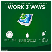 Complete Actionpacs Dishwasher Detergent by Cascade – 38 Ounce (Pack of 1), Multicolor, Model I00100740