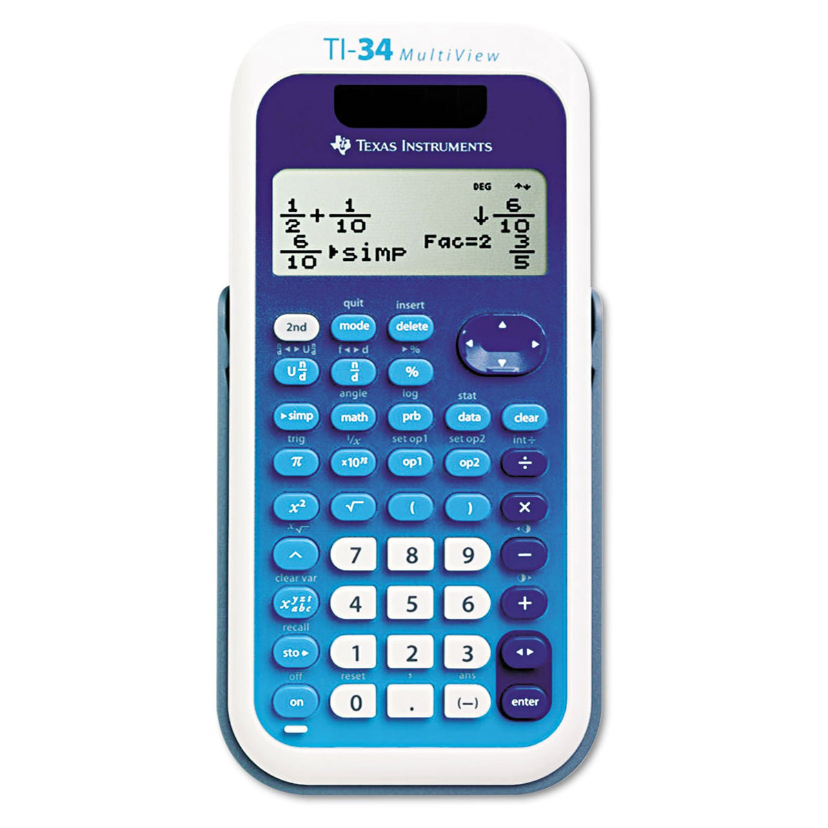 TI-34 MultiView Scientific Calculator by Texas Instruments – Small, Plastic, CLEAR, Model TI34MULTIV