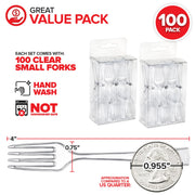 Stock Your Home Mini Fork / Clear / 100 Count Dessert Forks