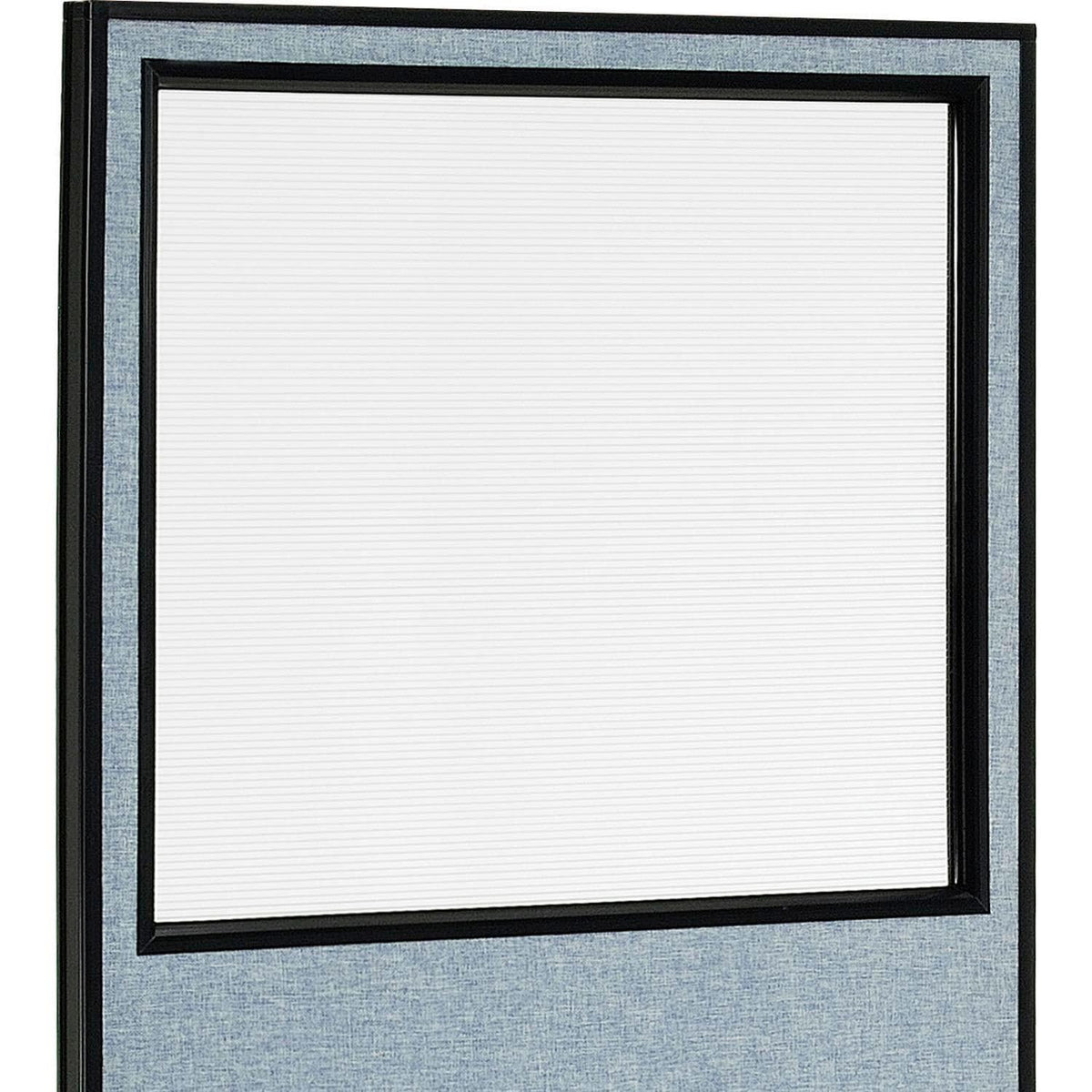 Office Partition Panel with Partial Window by Global Industrial – Alloy Steel, Blue, Model OFP036R-96W-BL