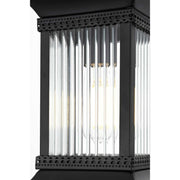 Collins One Light Outdoor Pendant Black by Lighting Design – Iron, Black, Model OD316H18BK