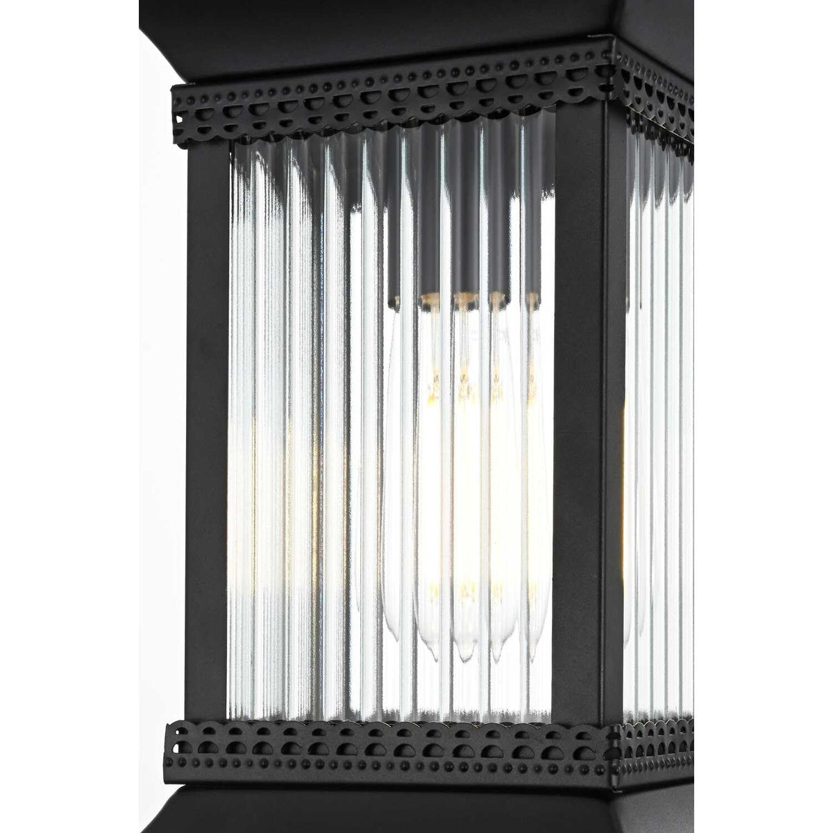 Collins One Light Outdoor Pendant Black by Lighting Design – Iron, Black, Model OD316H18BK