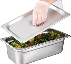 Carlisle FoodService Products Durapan 1/3 Size Stainless Steel Food Pan Lid Hotel Pan Lid with Concave Handle for Catering by Carlisle / CFS Brands – 1/3 Size, Model 607130C