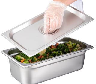 Carlisle FoodService Products Durapan 1/3 Size Stainless Steel Food Pan Lid Hotel Pan Lid with Concave Handle for Catering by Carlisle / CFS Brands – 1/3 Size, Model 607130C