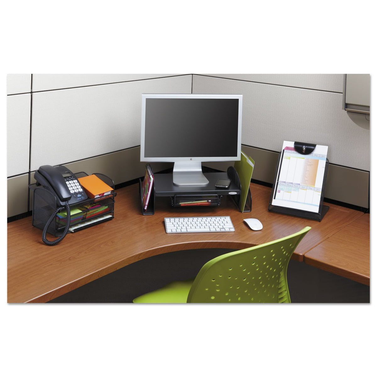 3603BL Wood Desk Riser by Safco – Monitor Stand, Metal, Black, Model 2159BL