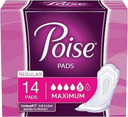 Poise 19568 Maximum Absorbency Pads, Formerly Ultra, Pack of 14