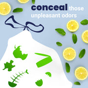 20-Count Lemon Scented 5.3 Gal Trash Bags by happimess – 60 Count (Pack of 1), 5.3 gallons, Medium Density Polyethylene, White (Lemon Scented), Model HPM3100B-WHITE