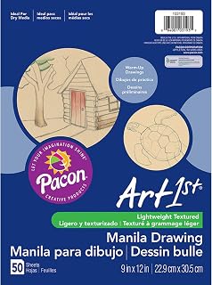 Pacon PAC103193 Art1st® Drawing Paper, 9" x 12", Manila, 50 Sheets