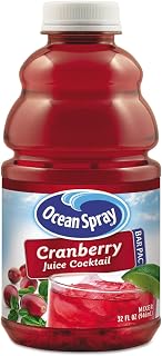 Ocean Spray 25900 Cranberry Juice Drink, Cranberry, 32 oz Bottle, 12/Carton