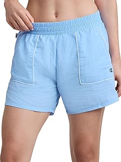 Champion Women's Courtside 5" Short with Piping, Standard Fit, Crinkle Nylon