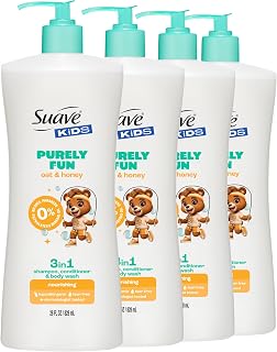 Suave Purely Fun Kids 3in1, Oat & Honey, 28 fl oz, 4-Pack