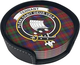 Clan Tennant Tartan Crest Coaster 4-Inch