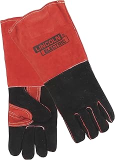 Lincoln Electric Unisex Adult Long Cuff Gloves, Red, One Size