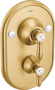 Moen TS32100BG Weymouth Posi-Temp with Built-in 3-Function Transfer Valve Trim Kit, Valve Required, Brushed Gold