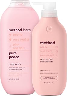 Method Body Wash (18oz) and Lotion (14oz) Gift Set, Pure Peace
