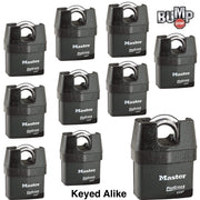 Master Lock 10 Pack / 1 Keyed Padlocks