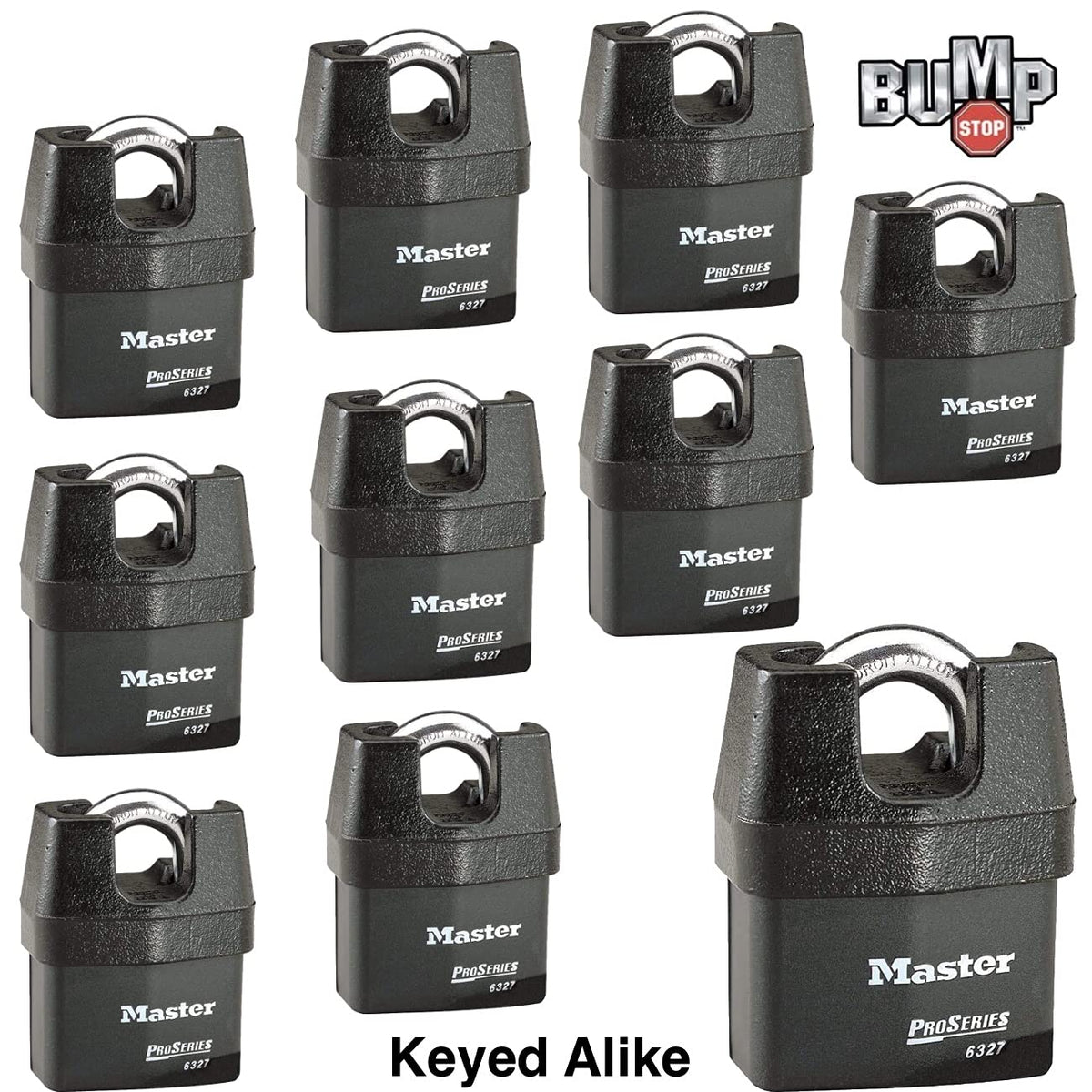 Master Lock 10 Pack / 1 Keyed Padlocks