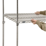 Quick Adjust Wire Shelving by Nexel – 4, Alloy Steel, Chrome, Model 580563