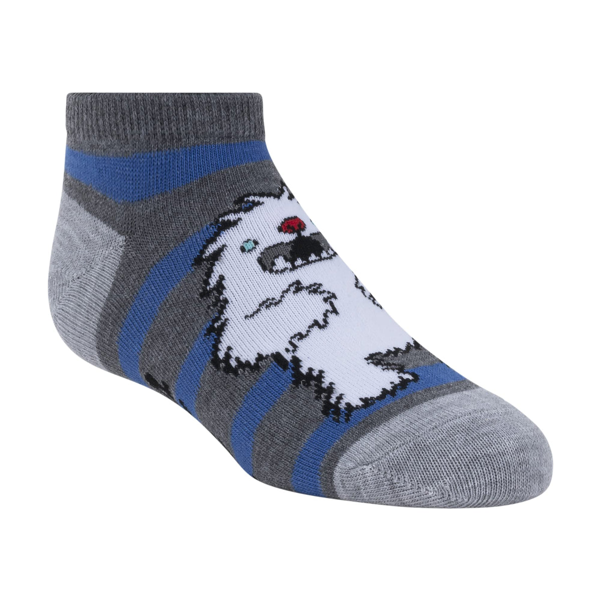 Boys' 6 Pack Low Cut Socks by Skechers – Blend, Steel Grey/Cool Grey, Model S110986