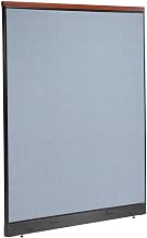 Global Industrial 60-1/4"W x 77-1/2"H Deluxe Electric Office Partition Panel, Blue
