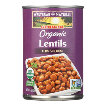 Organic Lentil Beans by Westbrae Natural – 15 Ounce (Pack of 12), Pack of 12, Model V16330