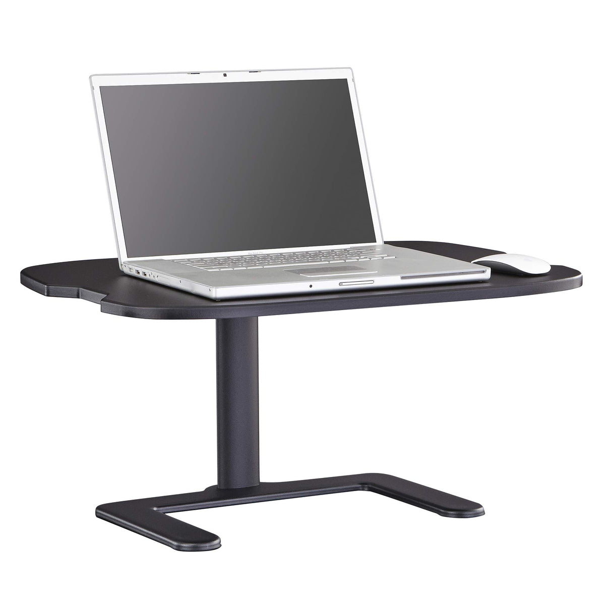 Products Stance Height-Adjustable Laptop Stand by Safco – 26.9"W x 18"D x 21.5"H, Alloy Steel, Black, Model 2180BL