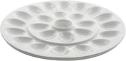10 Strawberry Street Whittier 13" Egg Platter, White