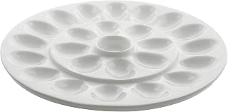 10 Strawberry Street Whittier 13" Egg Platter, White