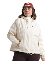 Women's Antora Rain Hoodie by The North Face – Medium, Polyester, White Dune, Model NF0A7QF1