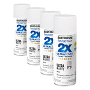 Rust-Oleum Ultra Matte White / 12 Ounce (Pack of 4) / Ultra Matte Spray Paint