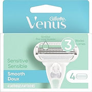 Gillette, Venus Smooth Sensitive Cartridges, 4 Count