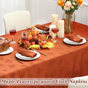Tegeme Cloth Napkins, 18 x 18 Inch Set of 12, Rust
