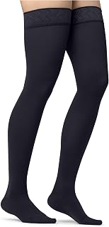 JOBST Maternity Opaque Compression Thigh High Stockings, Closed Toe, 20-30 mmHg Firm Support for Swollen Legs During Pregnancy