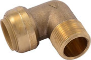 SharkBite 3/4 x 3/4 Inch 90-Degree Male Adapter Elbow, Push-to-Connect Brass Plumbing Fitting, U286LFA