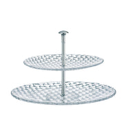 Bossa Nova Two Tier Tray by Nachtmann – Large, 750 milliliters, Crystal, Clear, Model 78 538
