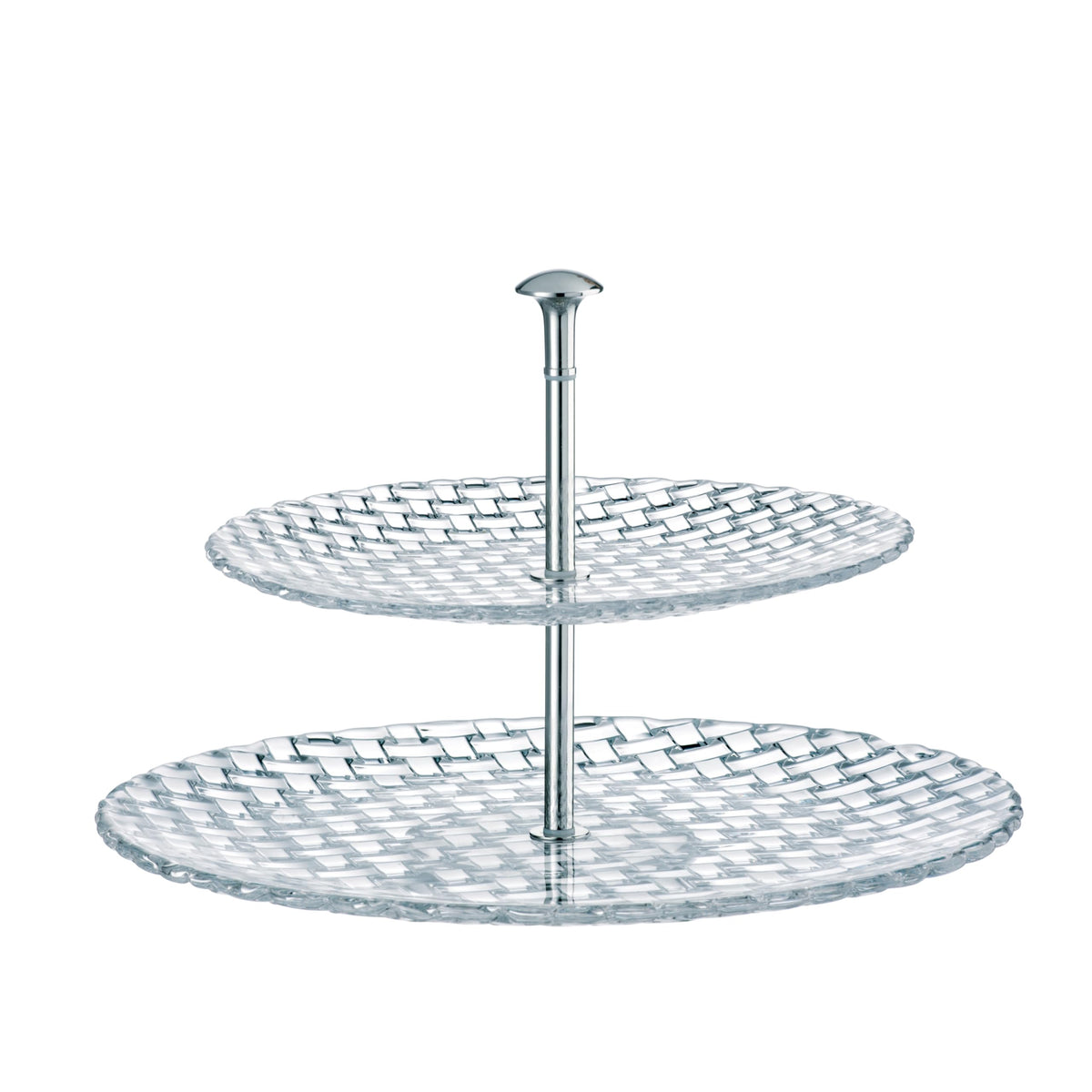 Bossa Nova Two Tier Tray by Nachtmann – Large, 750 milliliters, Crystal, Clear, Model 78 538