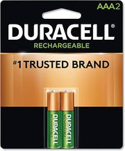 DURACELL NiMH Rechargeable AAA Batteries, Pack of 2