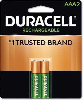 DURACELL NiMH Rechargeable AAA Batteries, Pack of 2