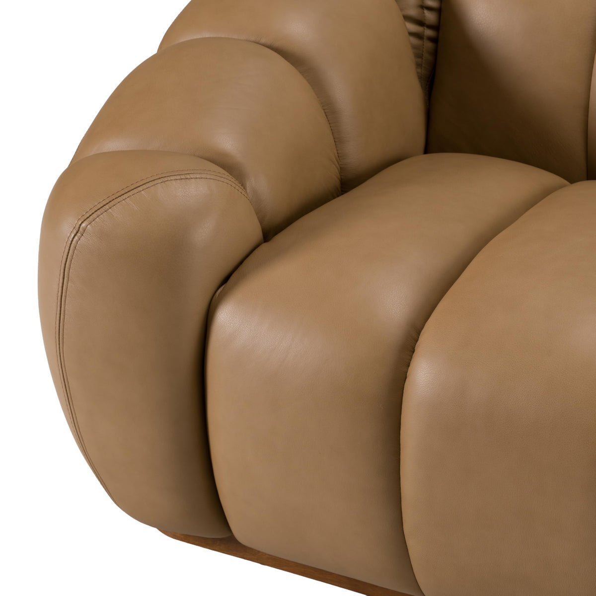 Ekwok - Modern Tan Leather Sofa by Limari Home – Foam, Tan, Model LIM-83356